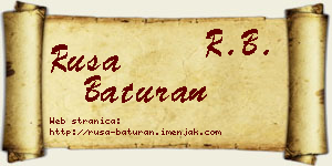 Rusa Baturan vizit kartica